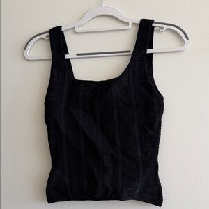 Aritzia Babaton Black Squareneck Sleeveless Top